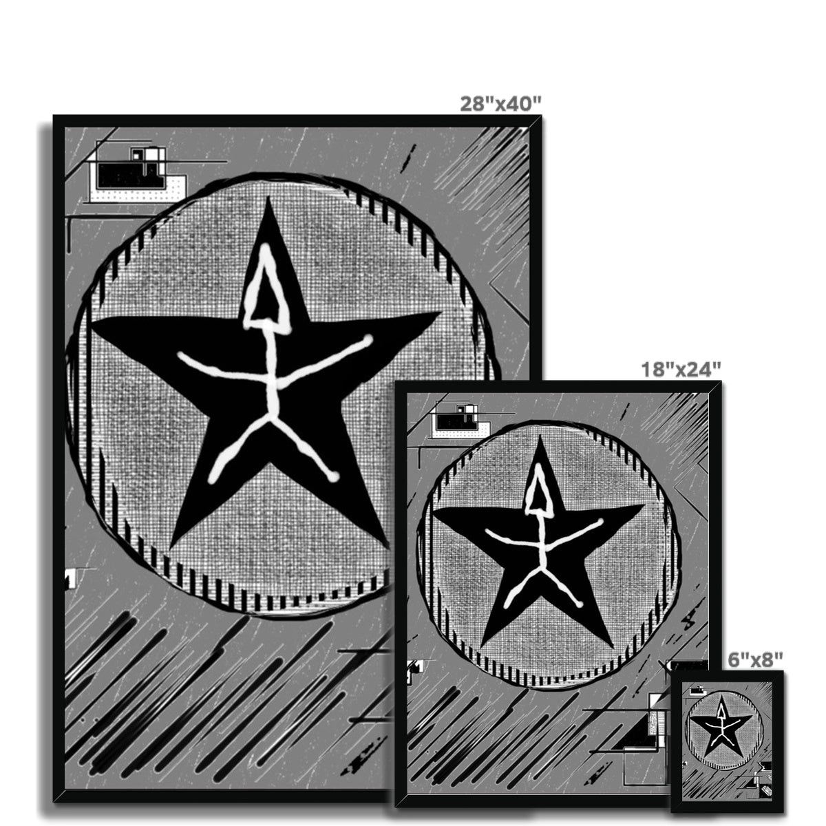 Mankind Framed Print showcasing elegant design with high-quality wood and satin finish.