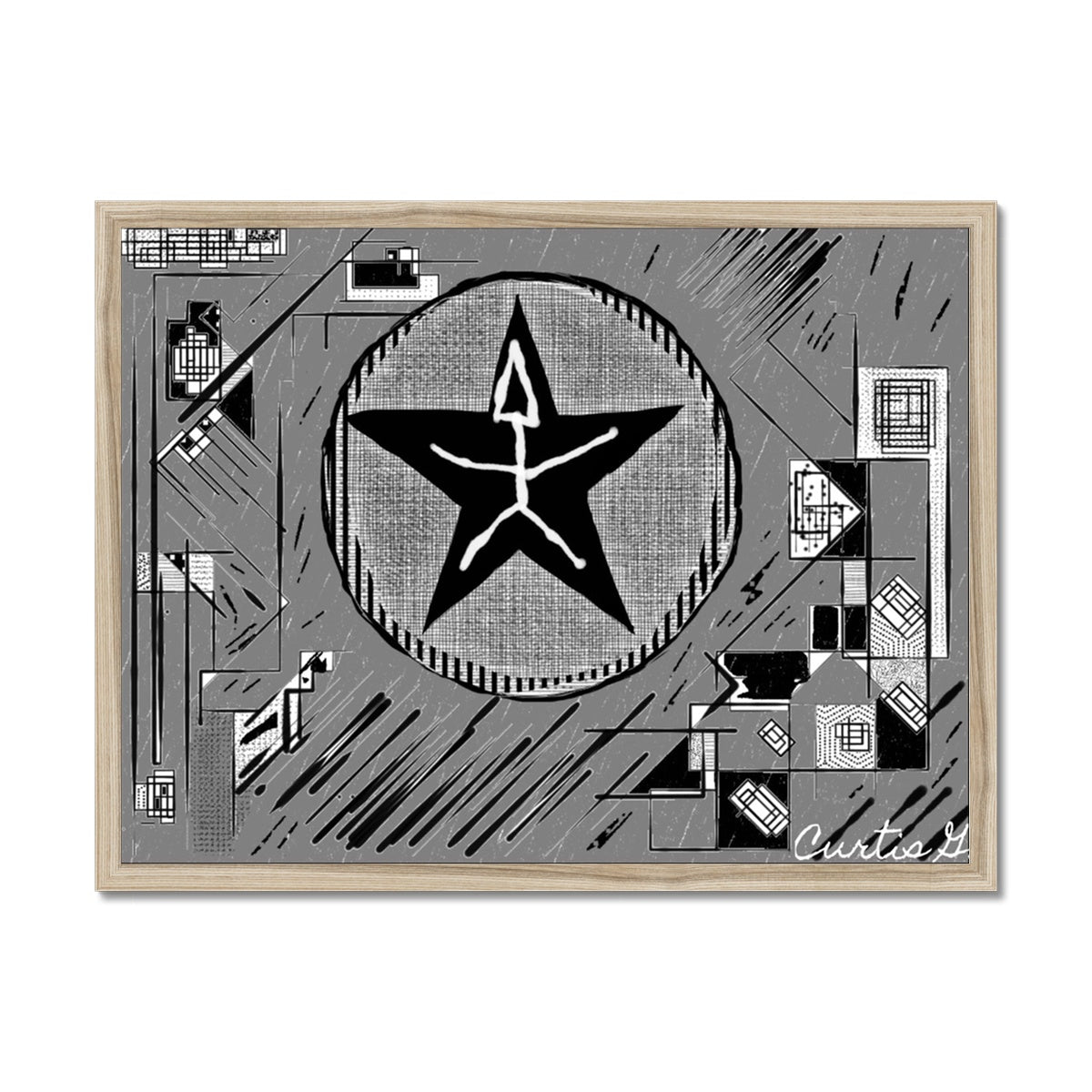 Mankind Framed Print showcasing elegant design with high-quality wood and satin finish.