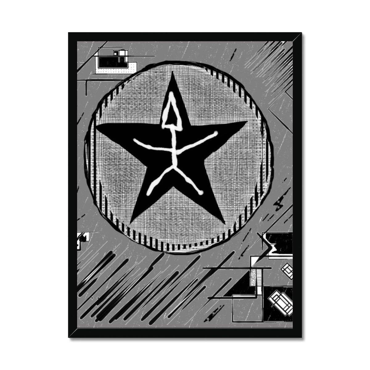 Mankind Framed Print showcasing elegant design with high-quality wood and satin finish.