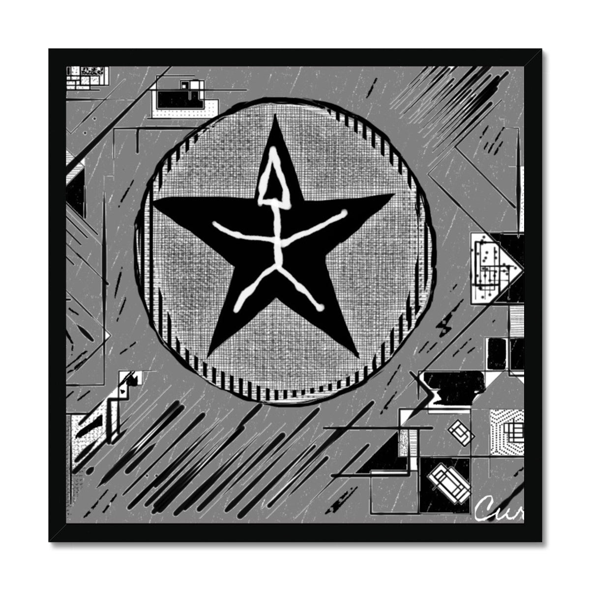 Mankind Framed Print showcasing elegant design with high-quality wood and satin finish.