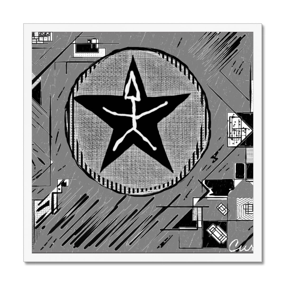 Mankind Framed Print showcasing elegant design with high-quality wood and satin finish.