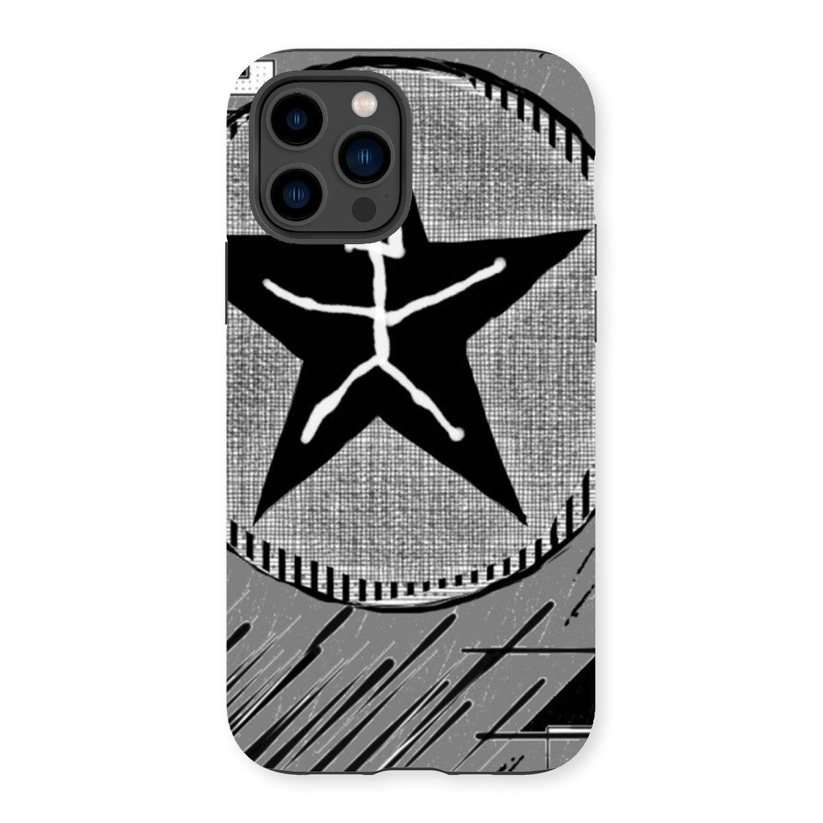 Mankind Tough Phone Case showcasing dual-layered design with impact-resistant plastic and flexible silicone inner layer.