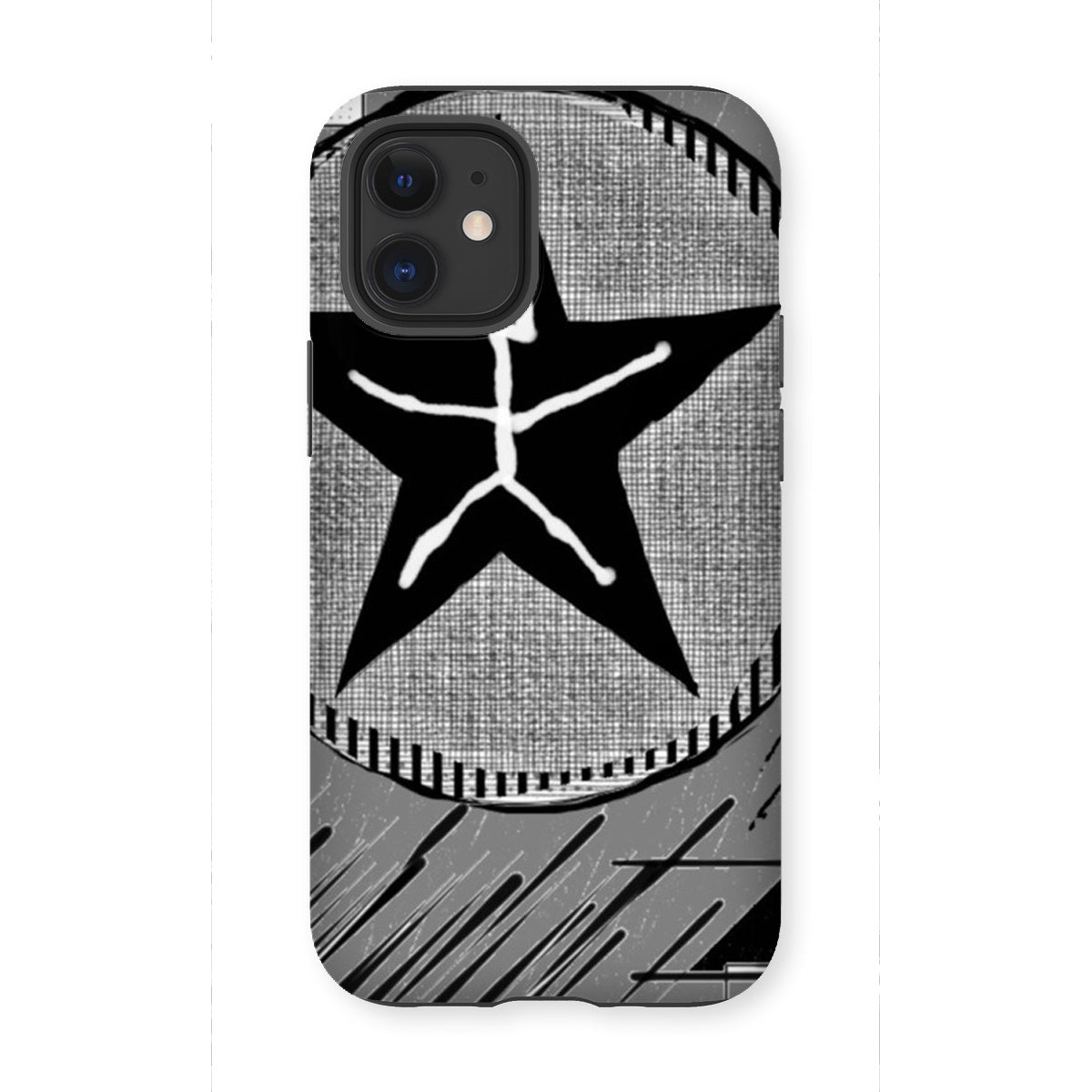 Mankind Tough Phone Case showcasing dual-layered design with impact-resistant plastic and flexible silicone inner layer.
