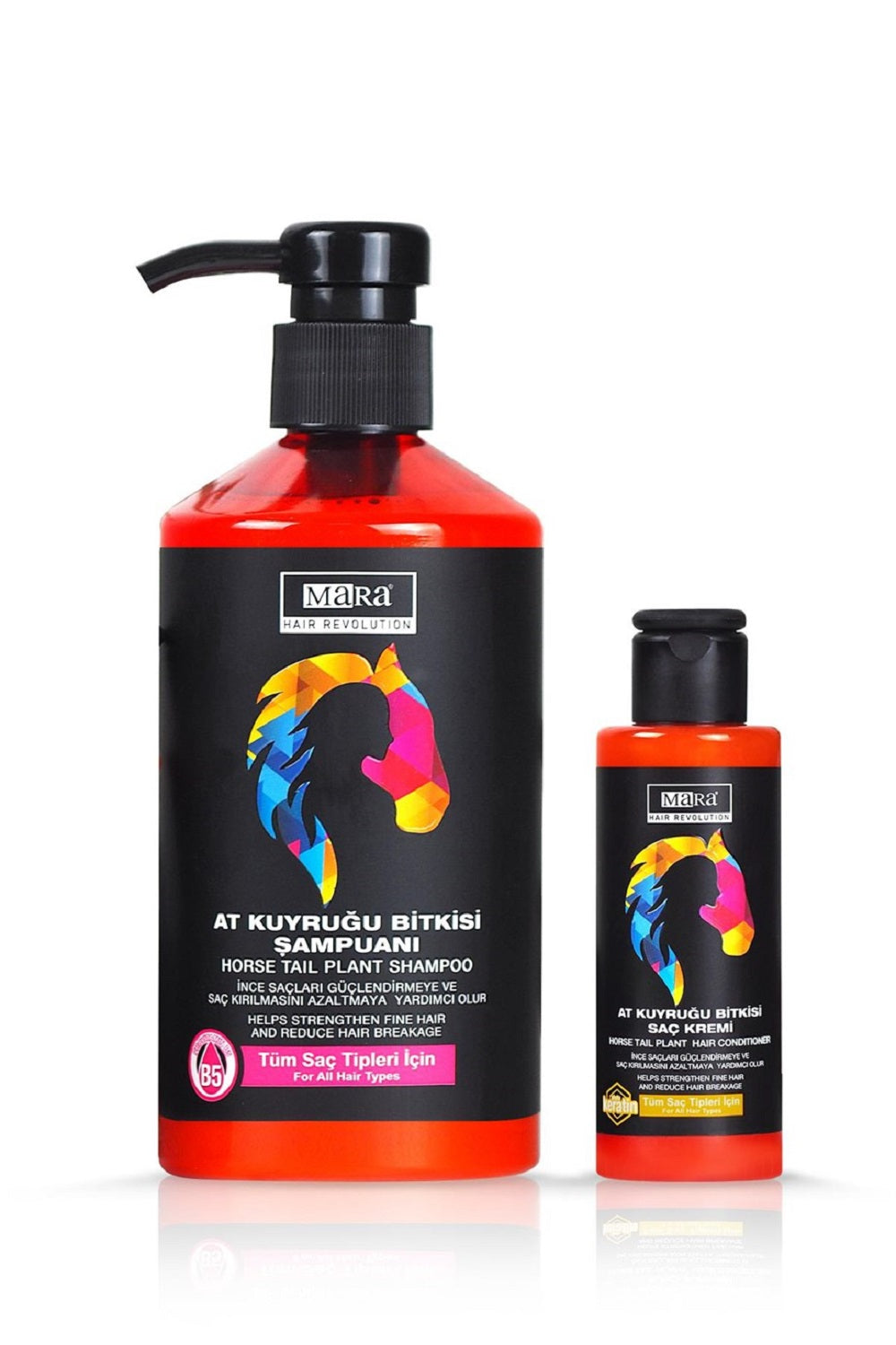 Mara Schachtelhalm Pflanzen Shampoo 500ml und Haarspülung 70ml, ideal gegen Haarausfall und zur Stärkung der Haarsträhnen.