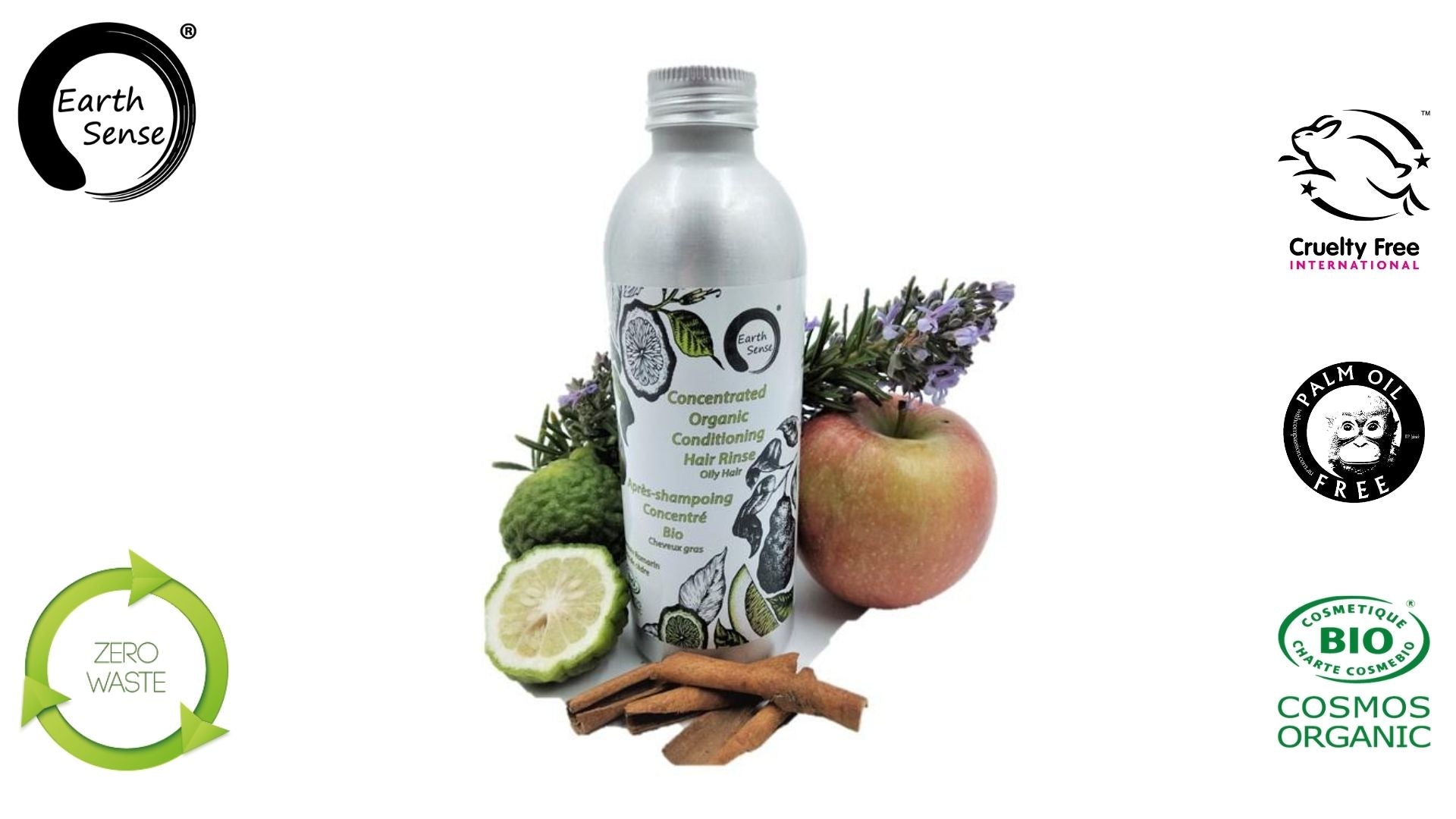 MEGA BUNDLE of 12 x 200ml Organic Conditioning Hair Rinse bottles with essential oils for oily hair care.