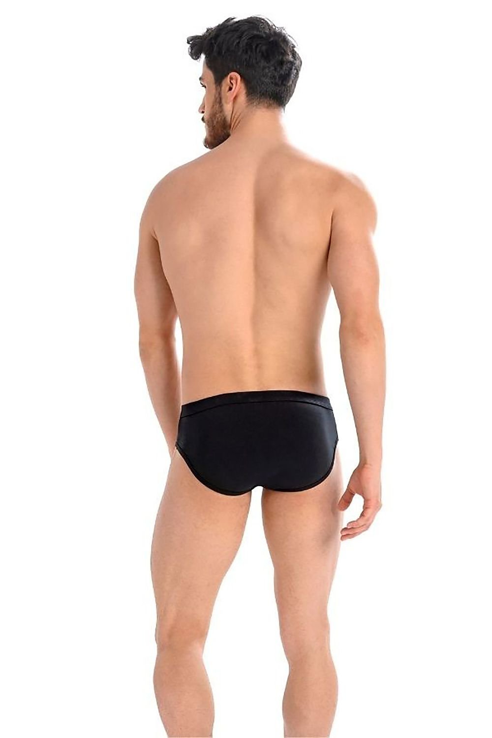 A pack of Teyli men's briefs in five colors: black, white, navy blue, gray, and red, showcasing their soft cotton and Lycra blend.