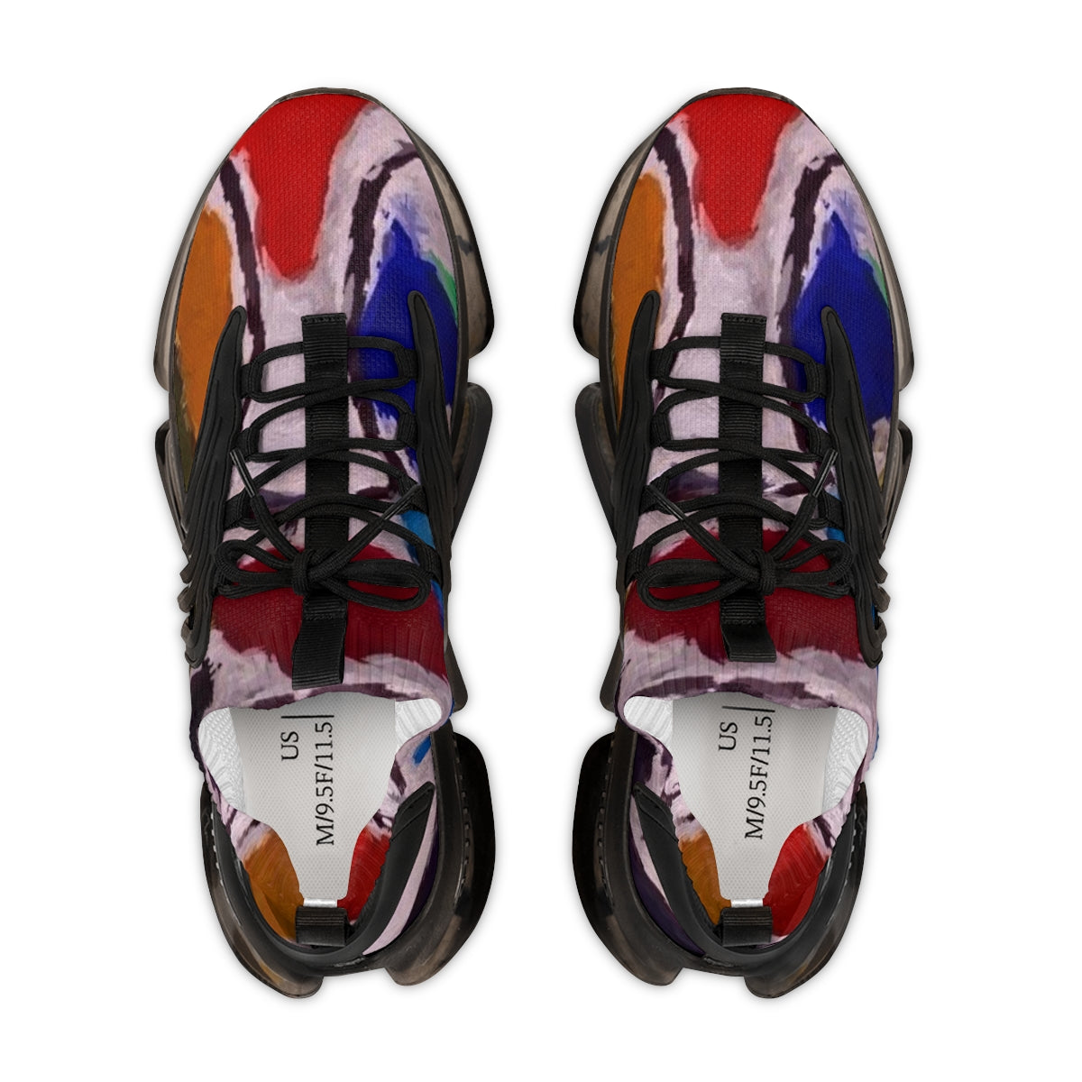 Men's Mesh Sports Sneakers in black and white detailing, showcasing breathable mesh upper and cushioned sole.