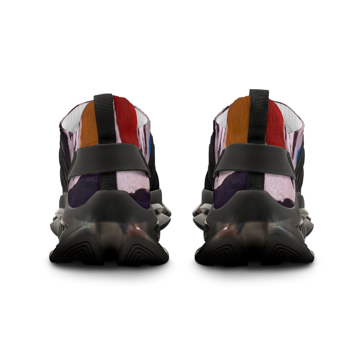 Men's Mesh Sports Sneakers in black and white detailing, showcasing breathable mesh upper and cushioned sole.