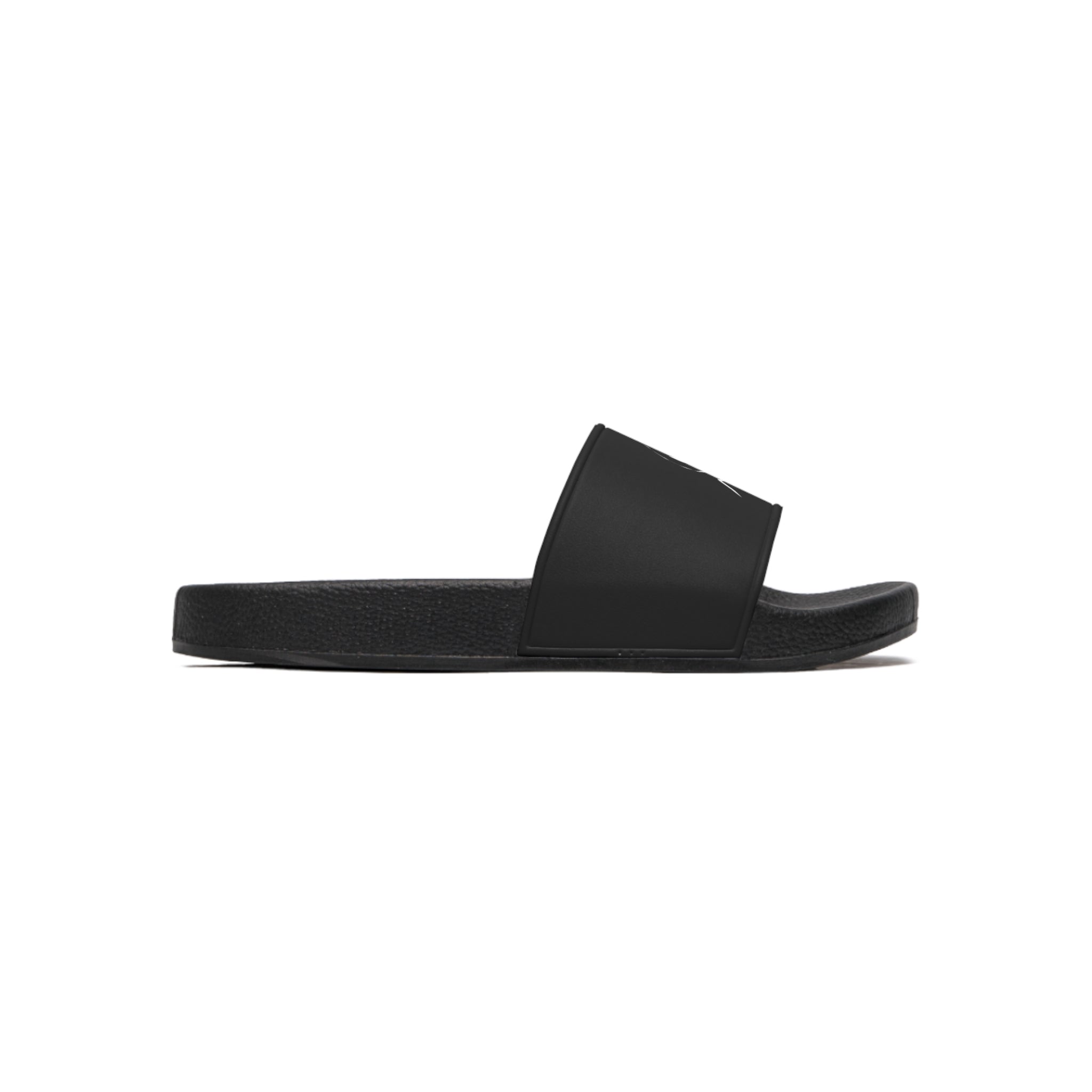 Men's Slide Sandals - 'I See You' featuring a customizable printed strap and durable PVC foam sole, perfect for comfort and style.