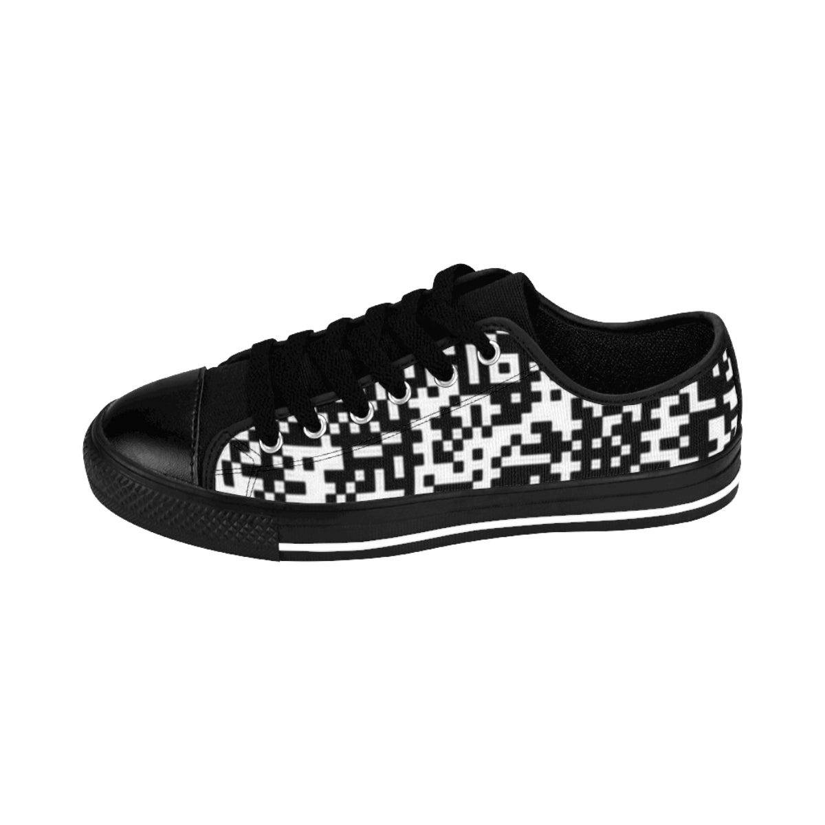 A pair of stylish men's sneakers featuring a unique high-quality print on durable nylon canvas, perfect for casual wear.