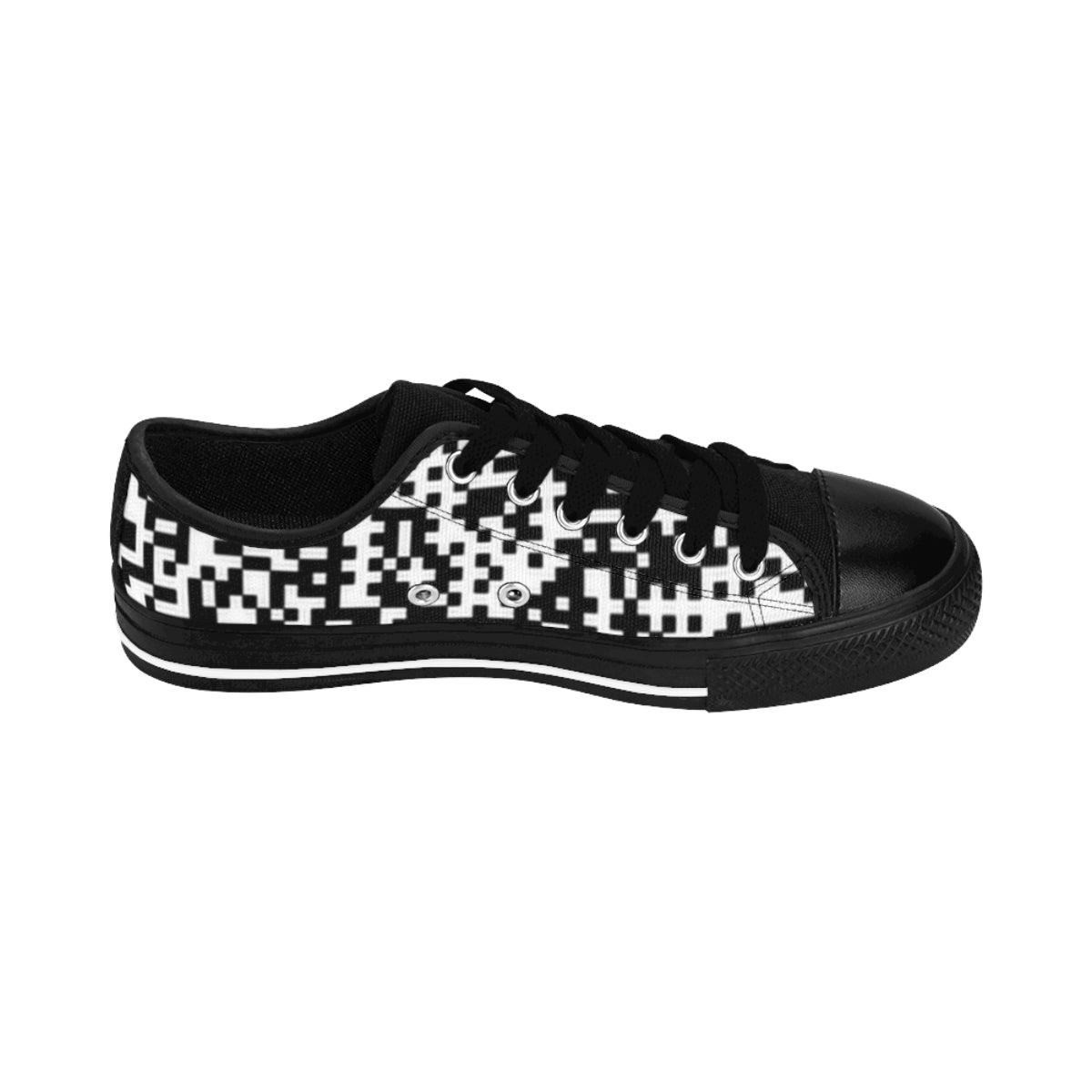 A pair of stylish men's sneakers featuring a unique high-quality print on durable nylon canvas, perfect for casual wear.