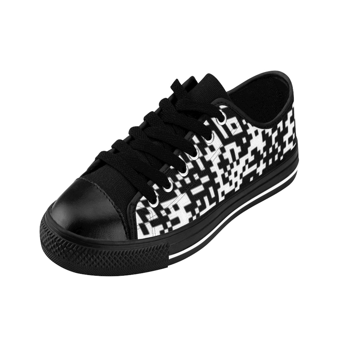 A pair of stylish men's sneakers featuring a unique high-quality print on durable nylon canvas, perfect for casual wear.