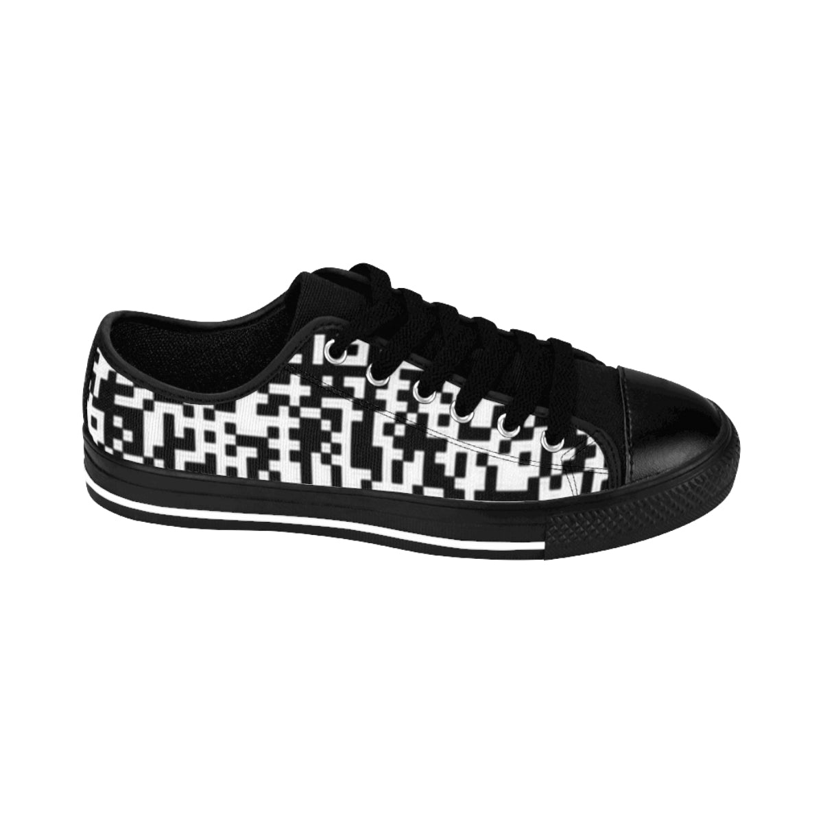 A pair of stylish men's sneakers featuring a unique high-quality print on durable nylon canvas, perfect for casual wear.
