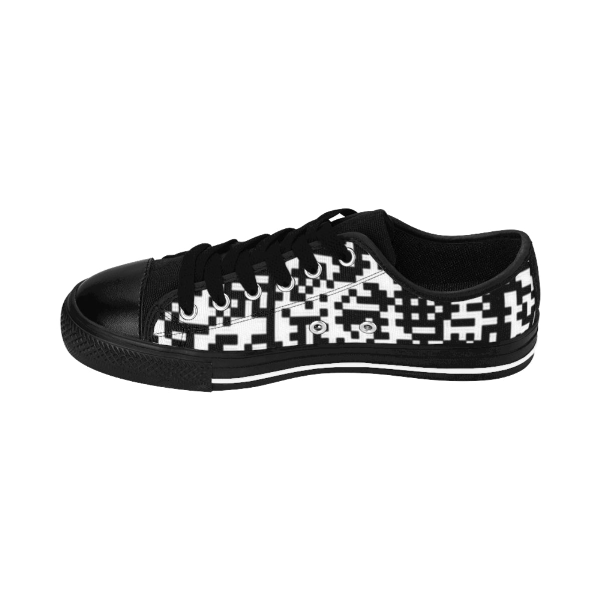 A pair of stylish men's sneakers featuring a unique high-quality print on durable nylon canvas, perfect for casual wear.