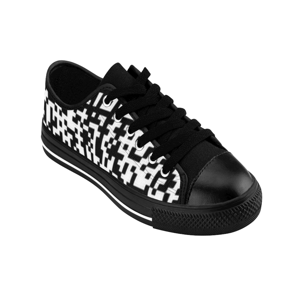 A pair of stylish men's sneakers featuring a unique high-quality print on durable nylon canvas, perfect for casual wear.