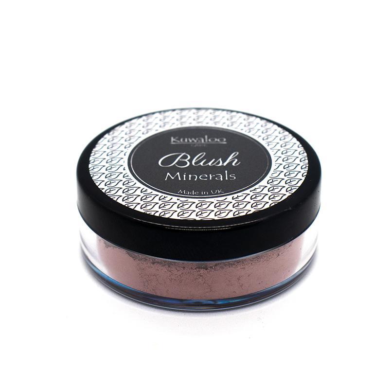 Mineral Blush 3G in Bramble shade, showcasing its natural ingredients and beautiful color for a radiant glow.