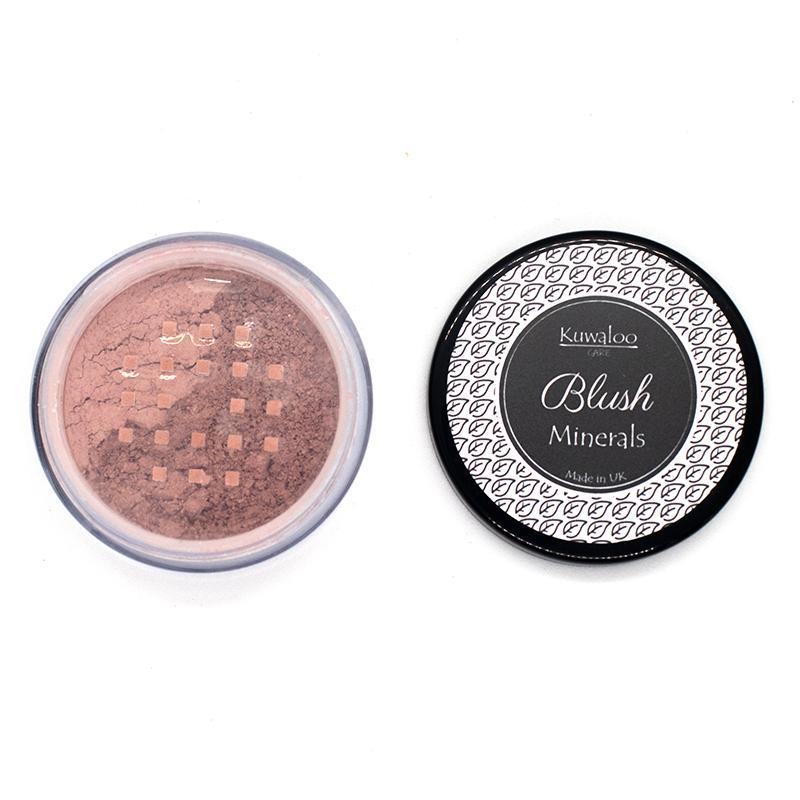 Mineral Blush 3G in Bramble shade, showcasing its natural ingredients and beautiful color for a radiant glow.