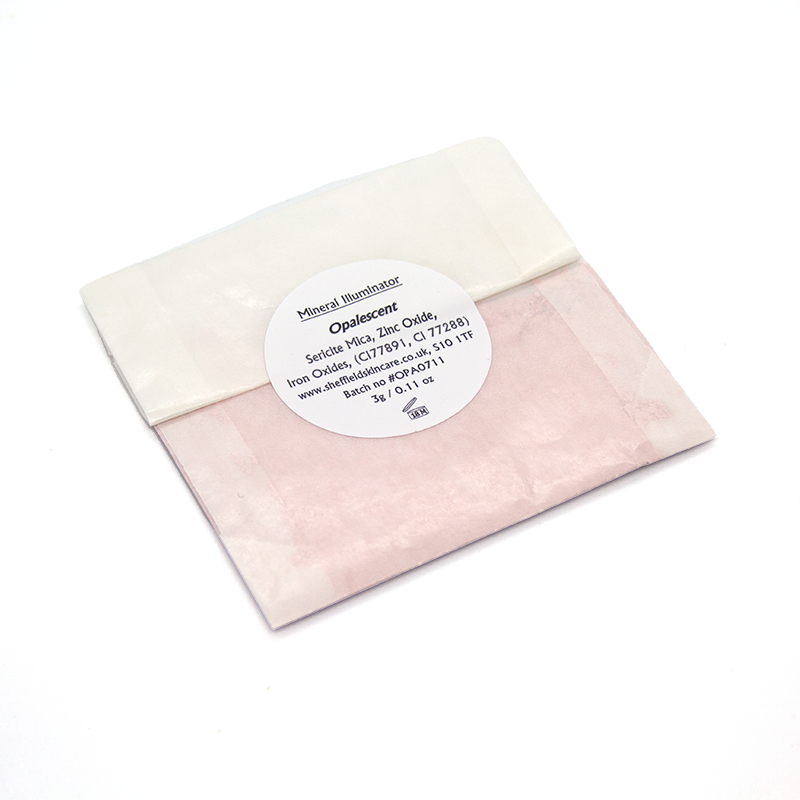 OPALESCENT Mineral Highlight 3g in a sleek container, showcasing its shimmering texture and natural ingredients.