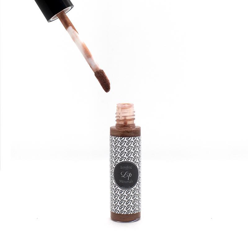 Mineral Makeup Lip Gloss in Champagne, showcasing its vibrant color and natural ingredients, perfect for nourishing and enhancing lips.