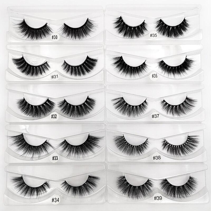 A collection of Mink Eye Lashes in various styles and lengths, showcasing fluffy and dramatic designs suitable for all occasions.