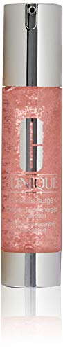 Clinique Moisture Surge Hydrating Water Gel Concentrate in a sleek jar, showcasing its light blue gel texture.