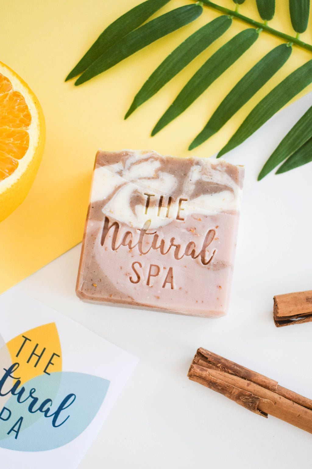 Mulled Wine Soap Bar featuring Juniper, Cinnamon, and Orange, beautifully hand-cut and swirled, showcasing its unique design and natural ingredients.