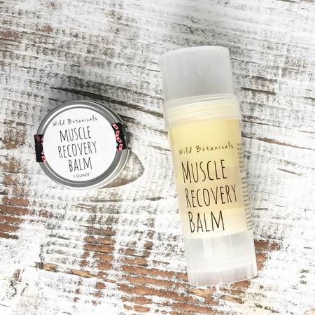 Muscle Recovery Balm Twist Tube with natural ingredients for soothing sore muscles and joint pain relief.