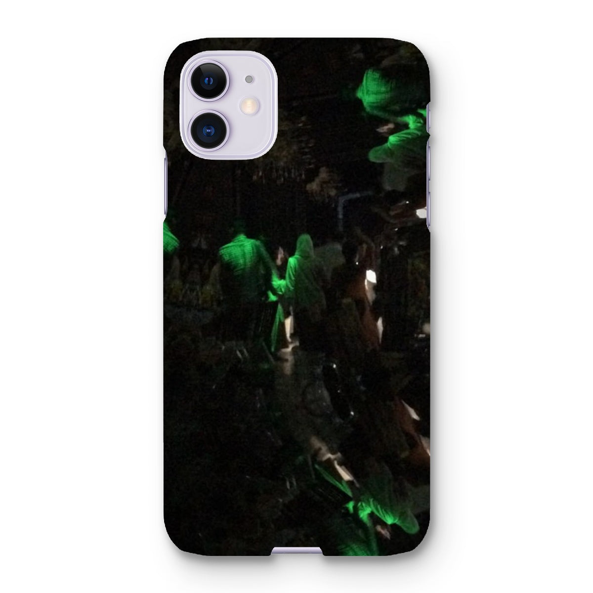 Nightlife Snap Phone Case featuring vibrant nightlife-themed graphics, designed for snug fit and durable protection.