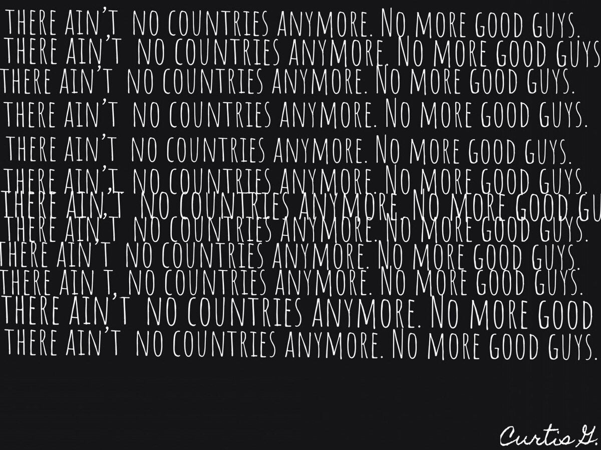 A vibrant artwork titled 'No More Countries' by ArtByConcordia, depicting a world without borders, showcasing unity and diversity.