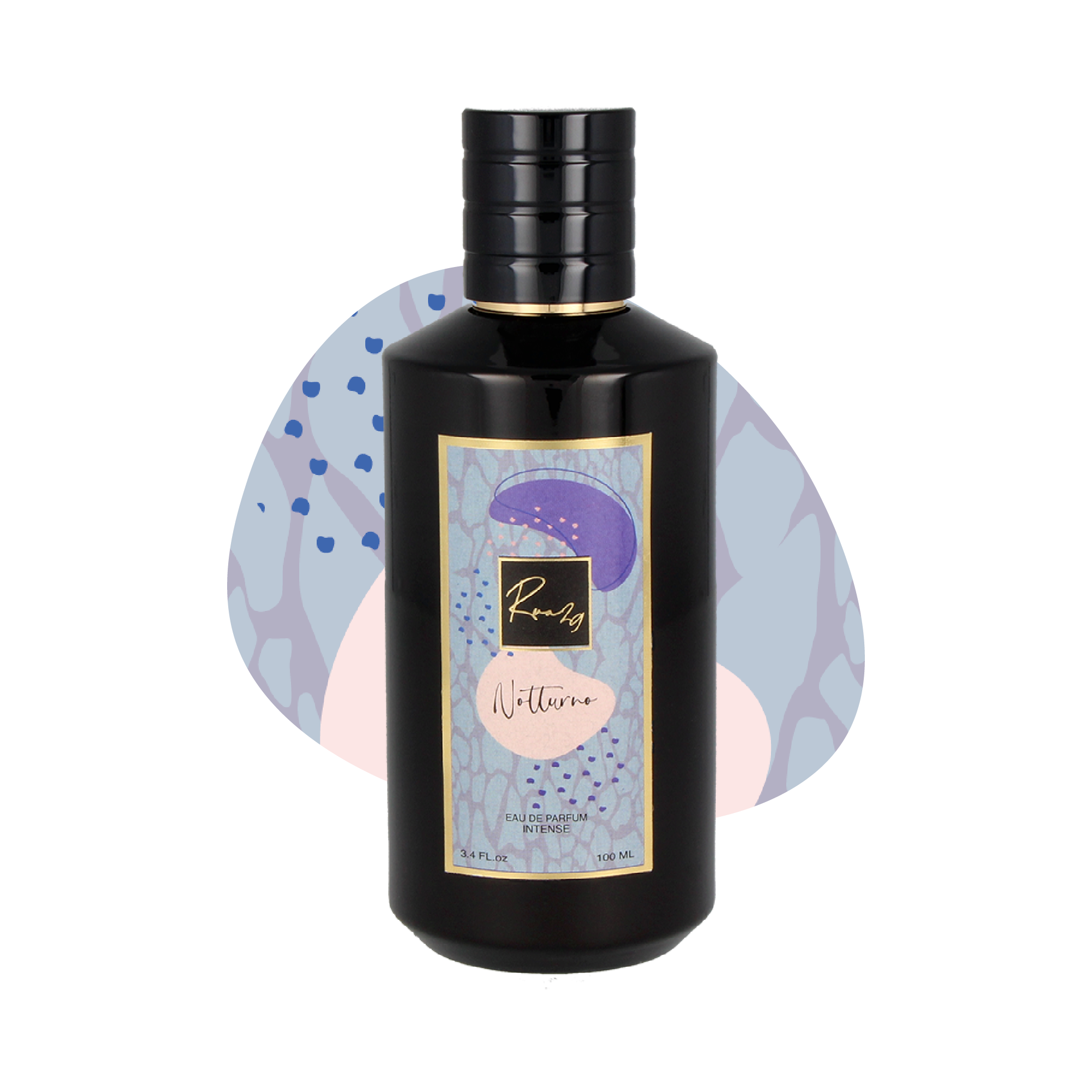 Notturno Eau De Parfum bottle with elegant floral design, showcasing its luxurious fragrance.