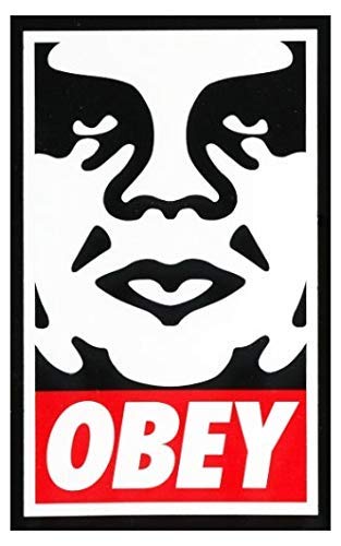 Obey Skateboard Sticker featuring a vibrant cartoon design, perfect for personalizing skateboards or bedroom decor.