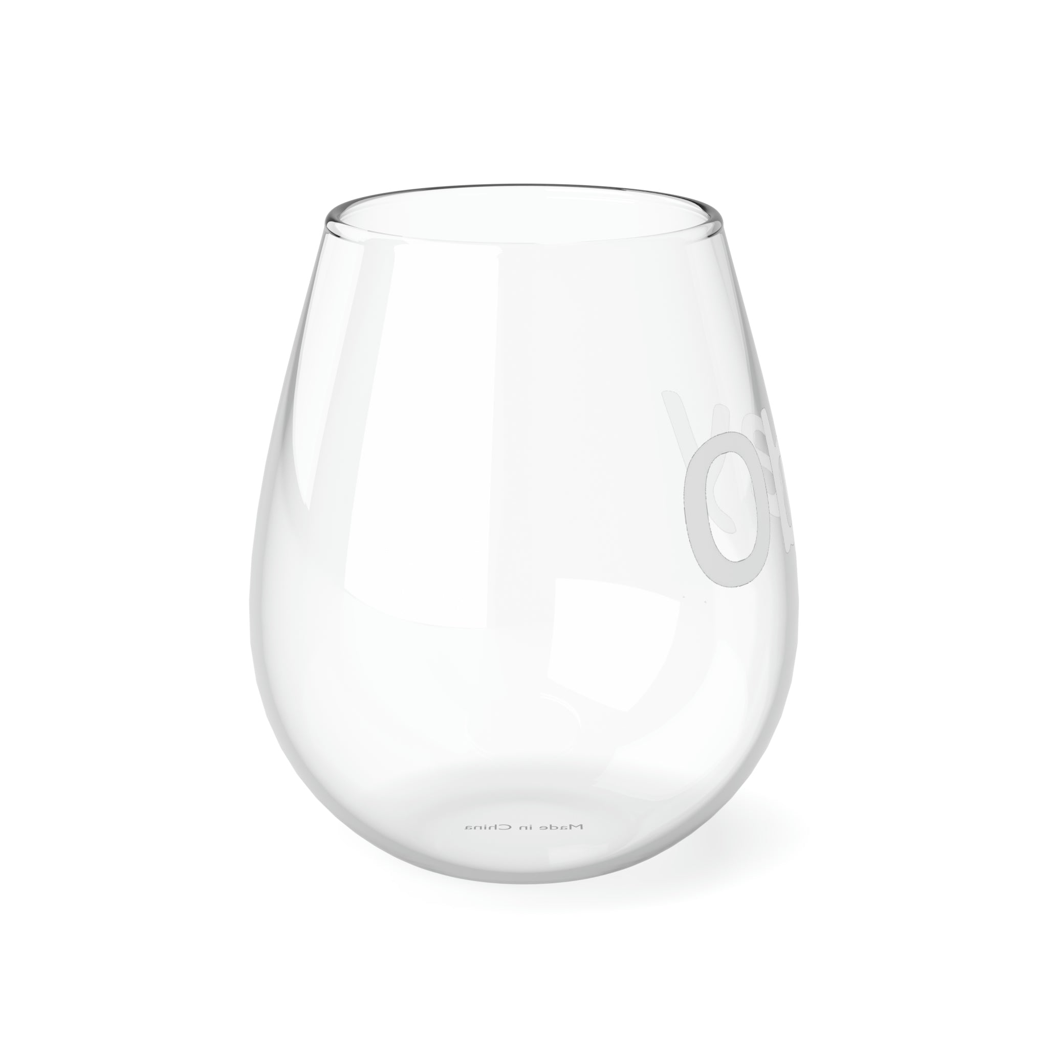 Obey Stemless Wine Glass, 11.75oz, featuring a glossy finish and elegant design, perfect for any occasion.