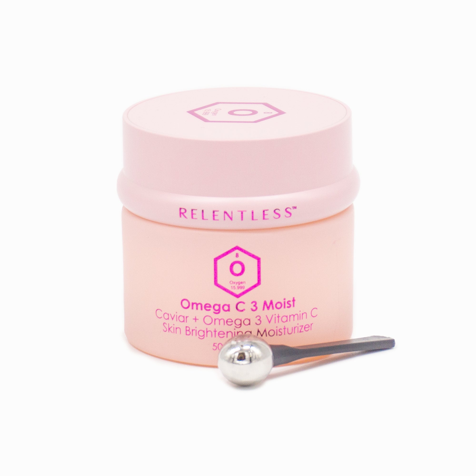 Omega C 3 Moist Brightening Moisturizer in a sleek 50 ml container, showcasing its luxurious texture and vibrant packaging.