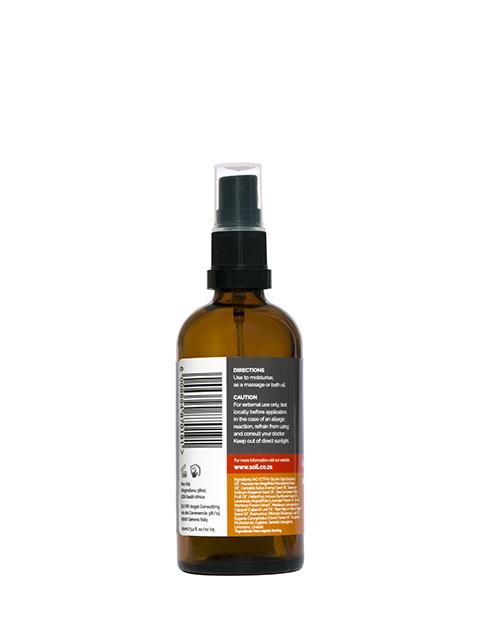 A 100ml bottle of Organic Arnica Athletic Blended Oil, featuring a blend of natural ingredients for muscle relief and relaxation.