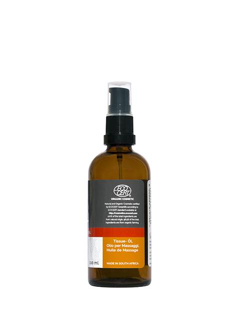 A 100ml bottle of Organic Arnica Athletic Blended Oil, featuring a blend of natural ingredients for muscle relief and relaxation.