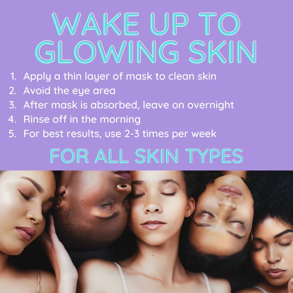 Rosie Claire Overnight Hydrating Antioxidant Vitamin C Hyaluronic Acid Sleeping Facial Mask in a 4oz jar, showcasing its luxurious texture and packaging.