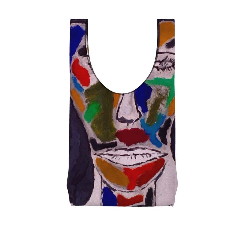 A stylish Parachute Shopping Bag made from durable Ripstop fabric, showcasing its unique design and spacious dimensions.