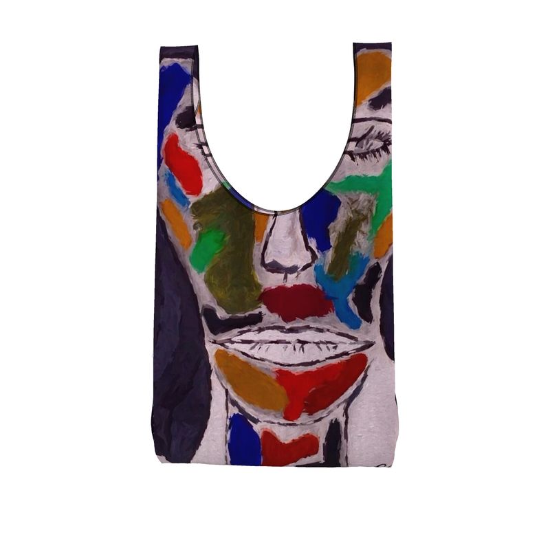 A stylish Parachute Shopping Bag made from durable Ripstop fabric, showcasing its unique design and spacious dimensions.