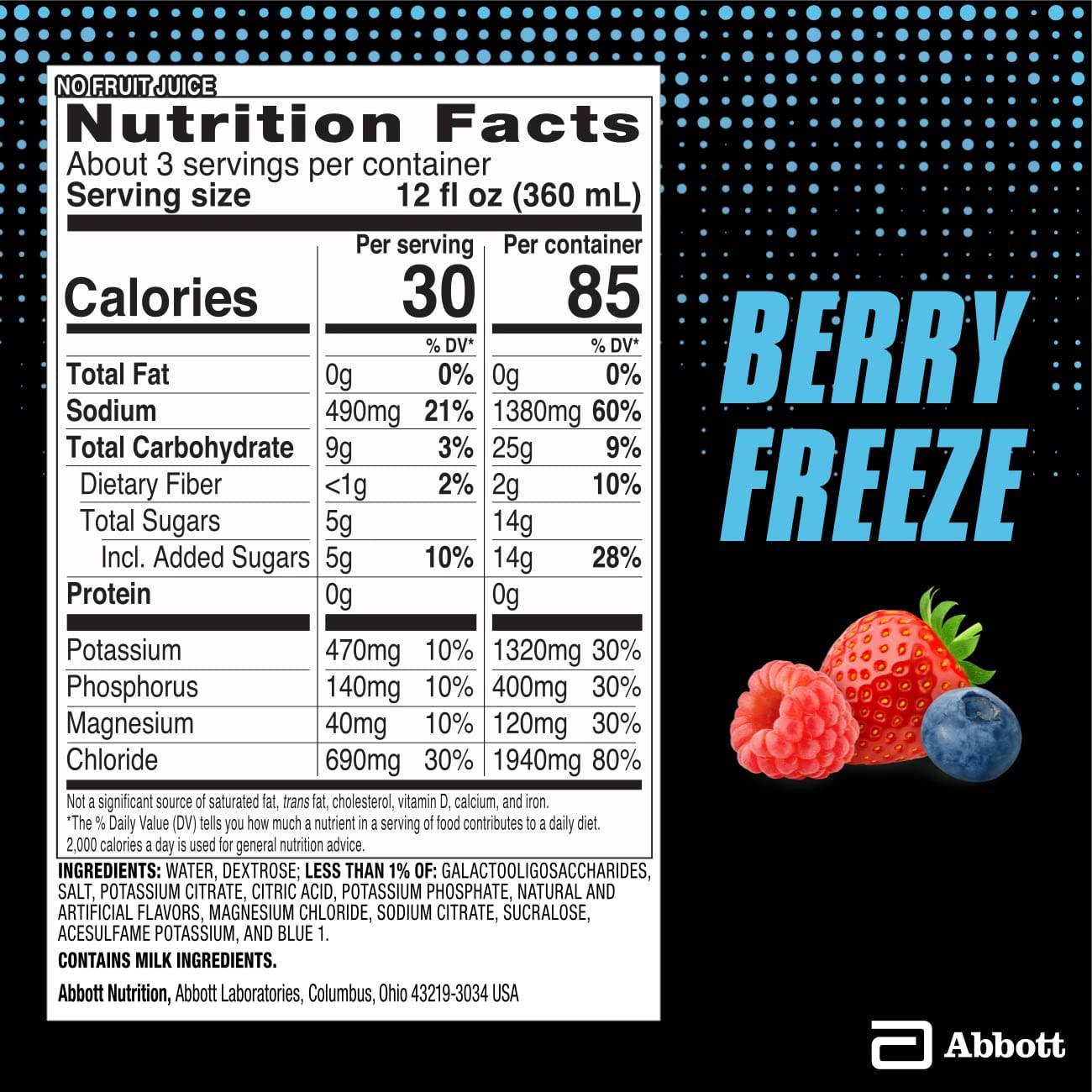 Pedialyte Sport Electrolyte Drink in a vibrant Fruit Punch flavor, showcasing the bottle design and hydration benefits.