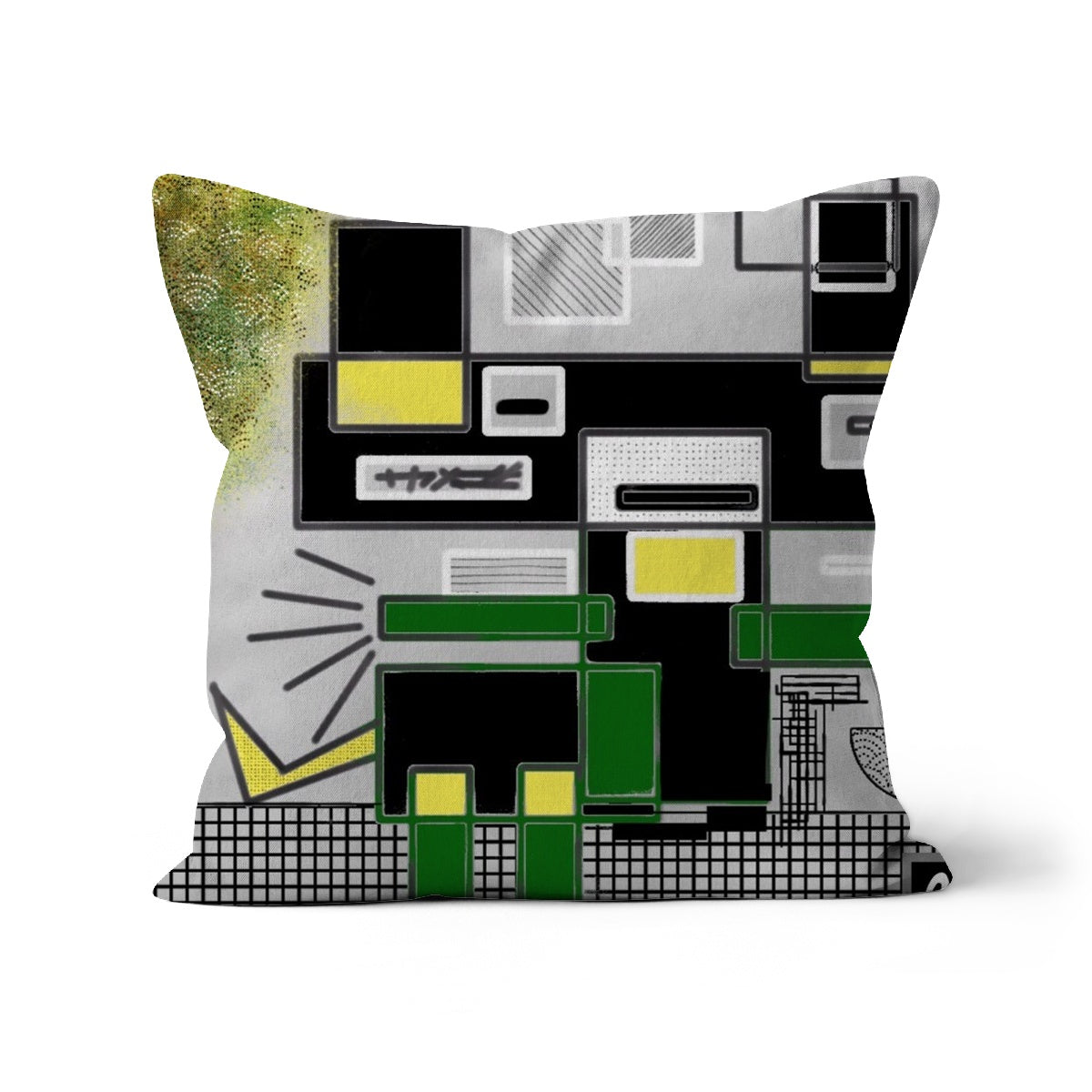 A stylish pet cushion in various fabric options including faux suede, linen, and cotton, showcasing vibrant colors and textures.