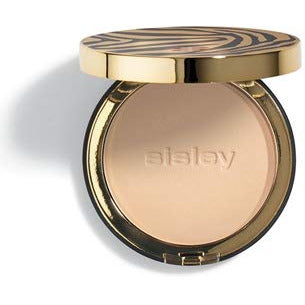 Sisley Phyto-Poudre Face Powder - 02 Natural in a sleek compact, showcasing its fine texture and natural shade.