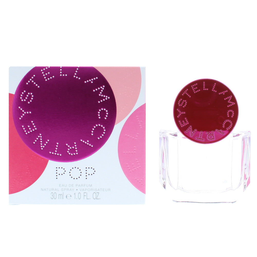 Pop Eau de Parfum by Stella McCartney in a sleek, modern bottle with vibrant colors, symbolizing elegance and freedom.