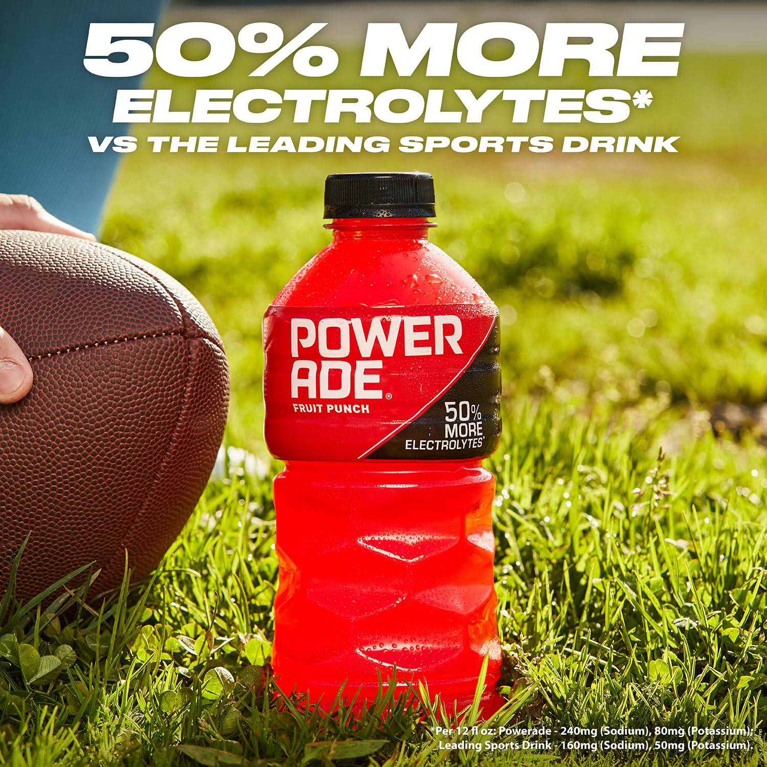 POWERADE Sports Drink Mountain Berry Blast, 20 Ounce can, showcasing vibrant berry colors and branding.