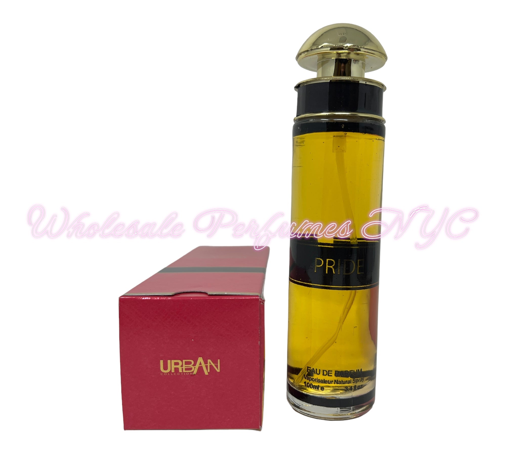 Pride for Women Eau de Parfum Spray by Urban Collection, 3.4oz bottle with elegant design, inspired by Prada's Candy fragrance.