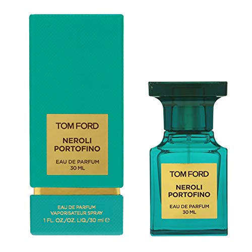 Tom Ford Private Blend Neroli Portofino Eau de Parfum bottle with a sleek blue design, showcasing luxury and elegance.