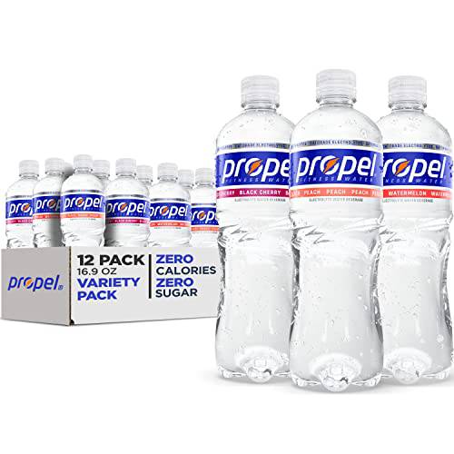 A pack of Propel Kiwi Strawberry flavored water bottles, showcasing the refreshing drink with vibrant kiwi and strawberry graphics.