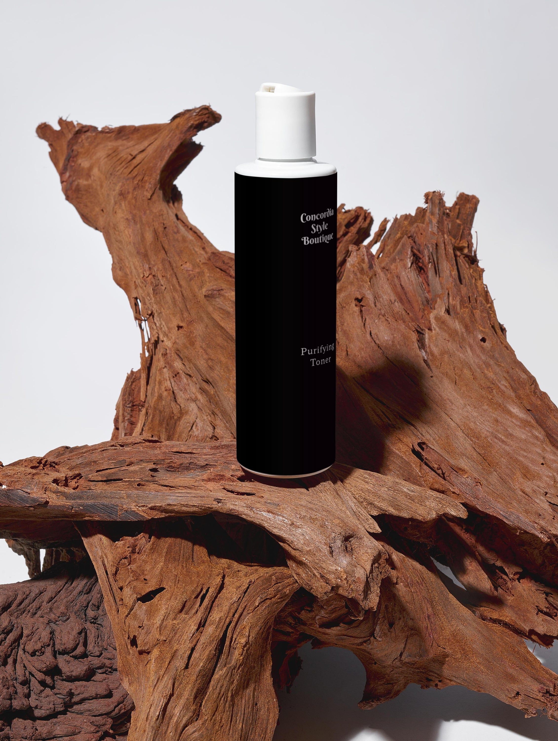 Purifying Toner bottle with lavender flower water and salicylic acid ingredients, designed for oily and mixed skin types.