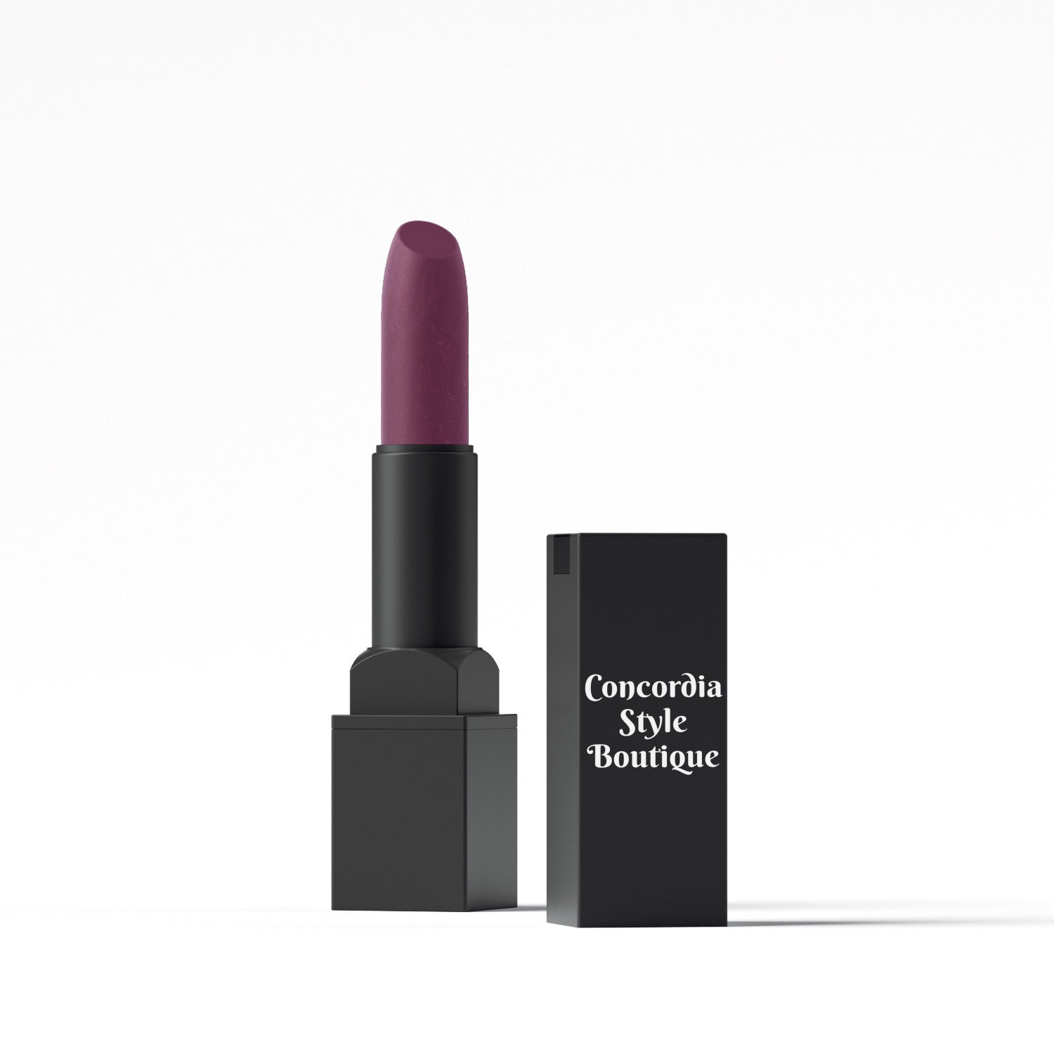 A vibrant Purple Orchid lip stain tube showcasing its creamy texture and rich color, perfect for long-lasting lip coverage.