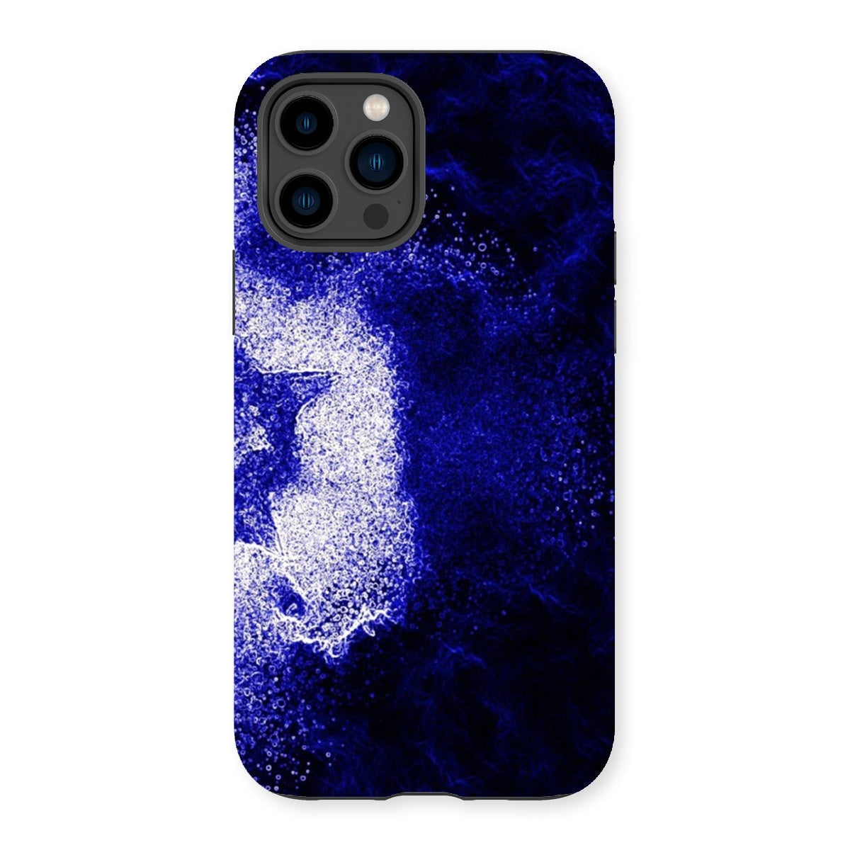Purple Tough Phone Case featuring dual-layered design with impact-resistant plastic and flexible silicone inner for enhanced protection.