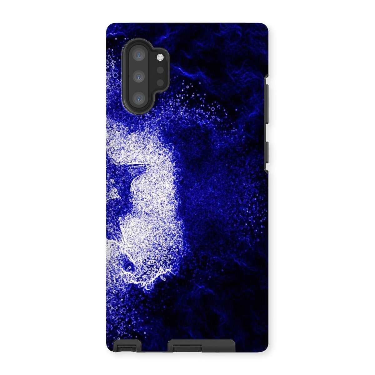 Purple Tough Phone Case featuring dual-layered design with impact-resistant plastic and flexible silicone inner for enhanced protection.